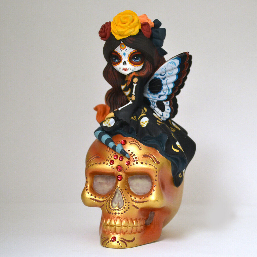 The Hamilton Collection Spirit of The Noble Strength Sugar Skull Figurine 