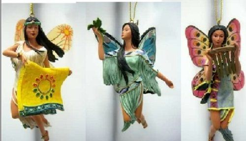 Spirit of the Butterfly Fairy Ornament s Set 10 Native Fairy Bradford Exchange 