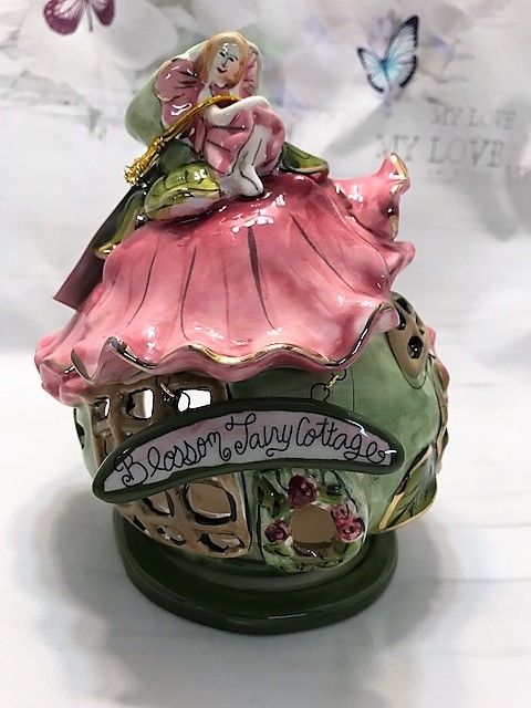 Fairy House Ceramic Tealight Holder Candle Holder 