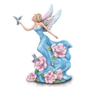 Enlighten Graces for a Palace Angel Magic of Blue Willow Figurine Bradford 