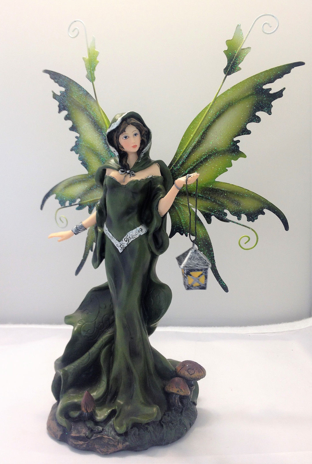 Legends of Avalon Orange Fairy with Tree Circle Figurine Metal Wings 