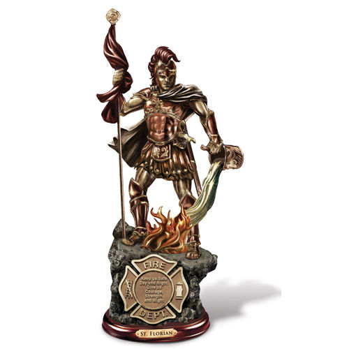 Fireman Fighting Fire Statue 