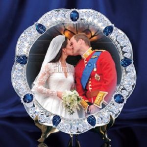 Exclusive to The Bradford Exchange ‘The Royal Engagement’ Prince Harry & Meghan Heirloom Porcelain® Plate  Commemoration Collectors Plate with 24-carat gold-plated accents 