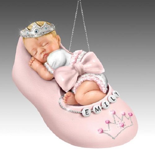 Little Princess Personalized Baby in a Shoe / Ornament ...